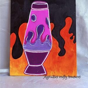 Vibrant Pink Lava Lamp Art by